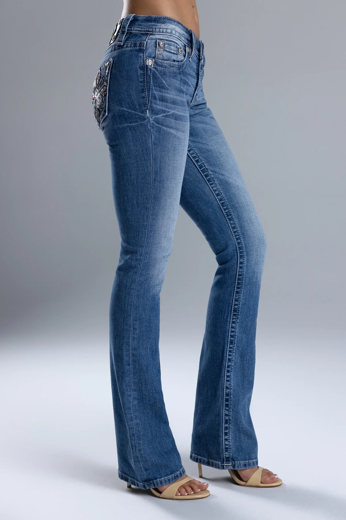 Ahmeira Cross Bootcut Jeans - Image 6