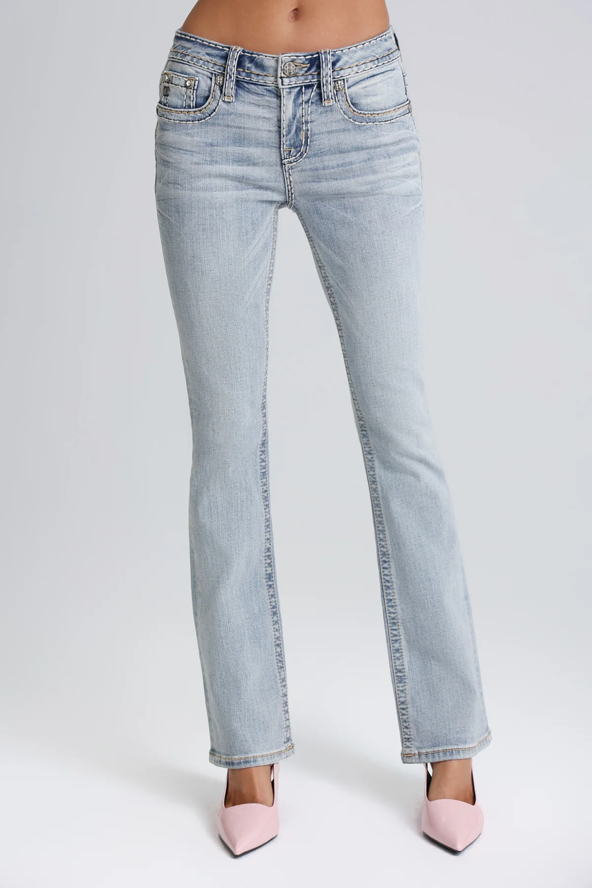 Anaya Stitched Bootcut Jeans - Image 3