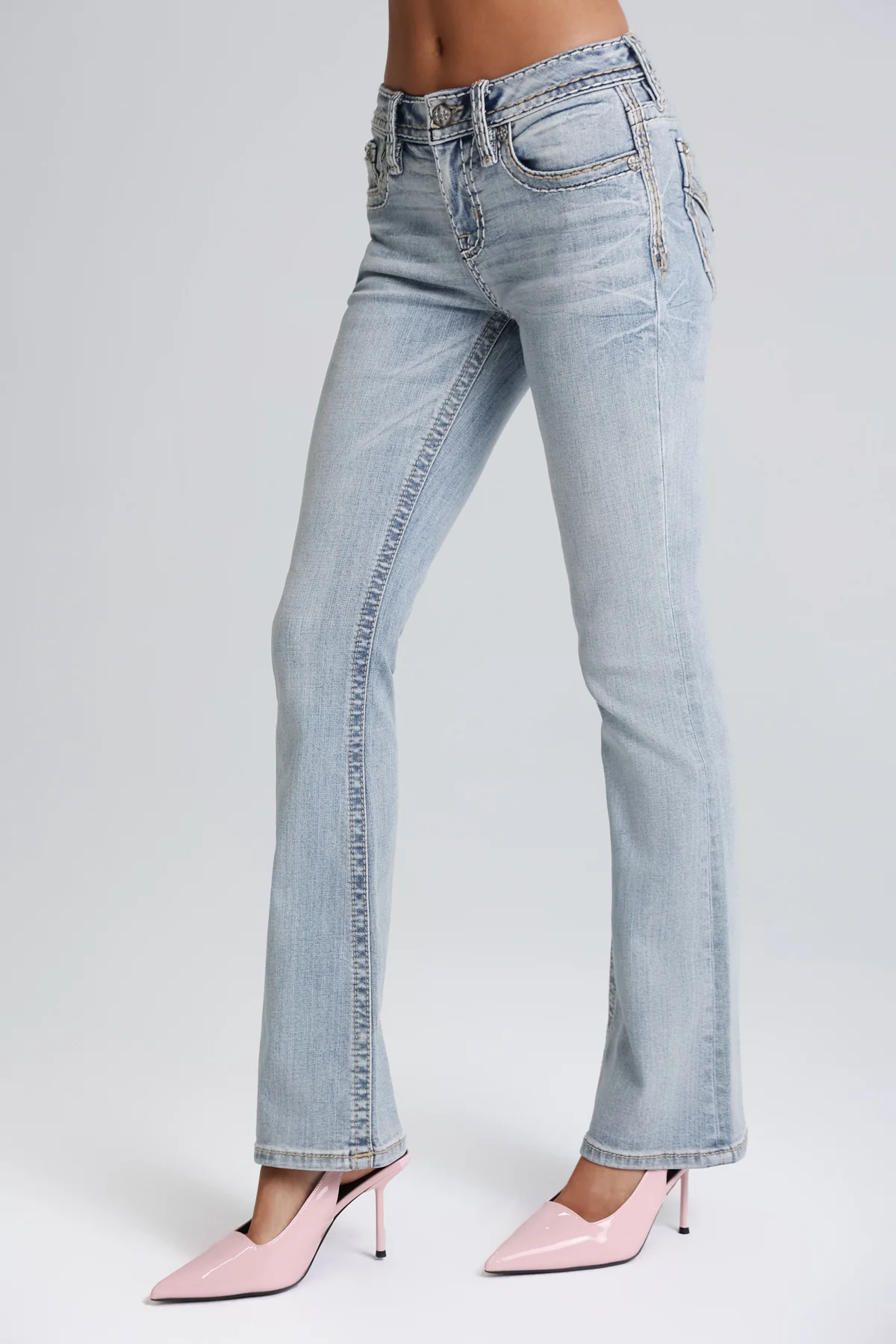 Anaya Stitched Bootcut Jeans - Image 4