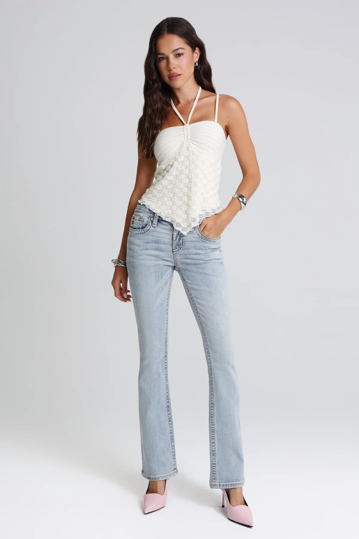 Anaya Stitched Bootcut Jeans - Image 6