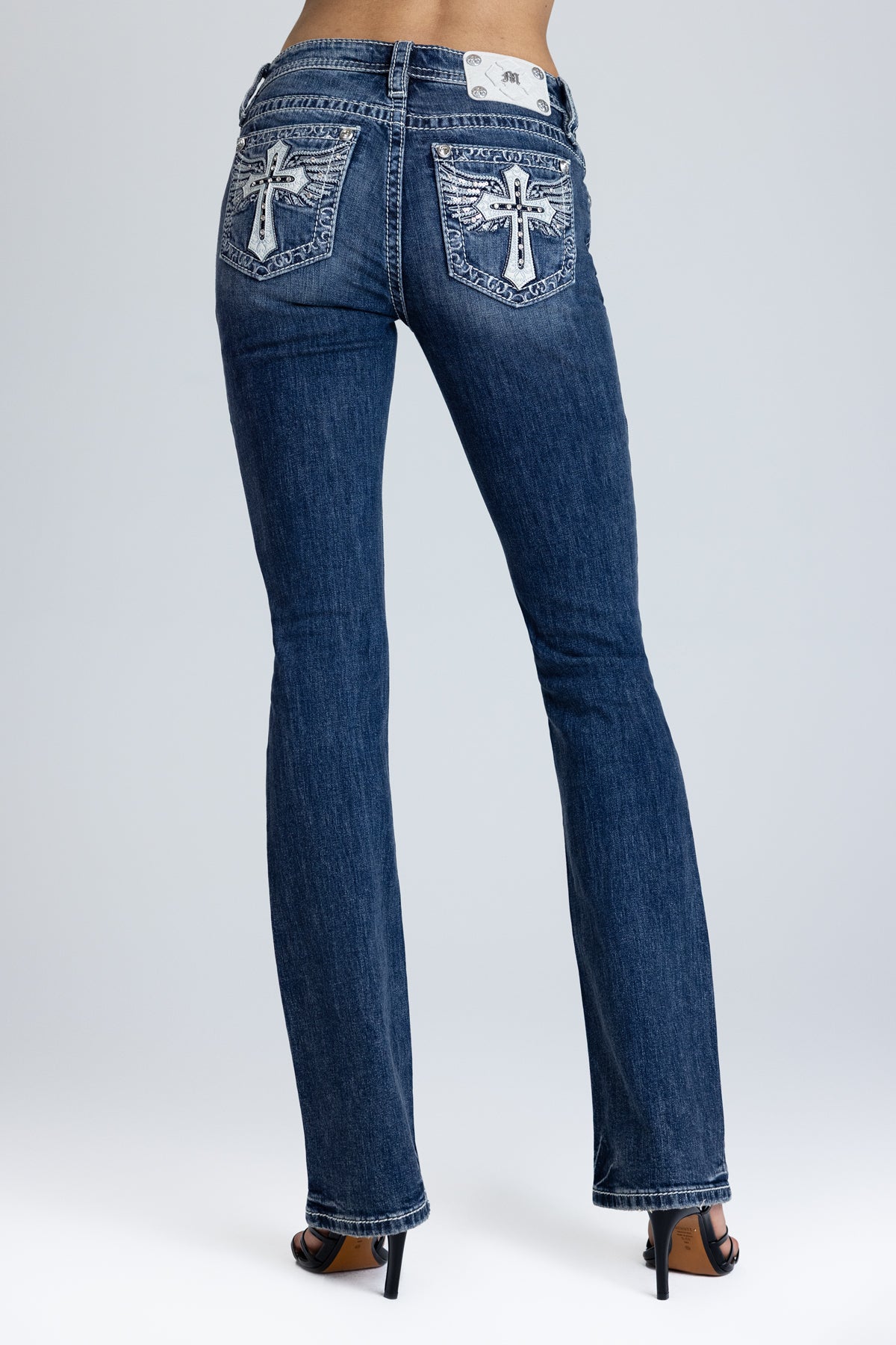 Angelisa Cross Bootcut Jeans - Image 4