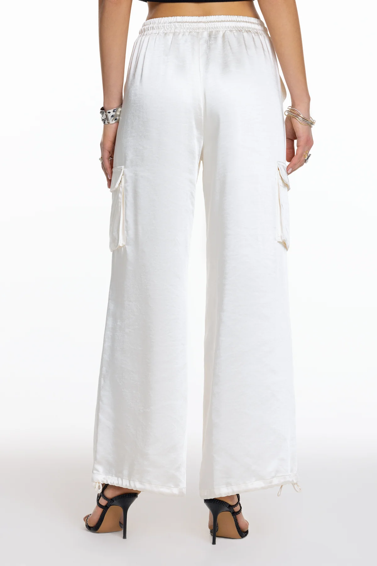 Camila Satin Cargo Pants - Image 5