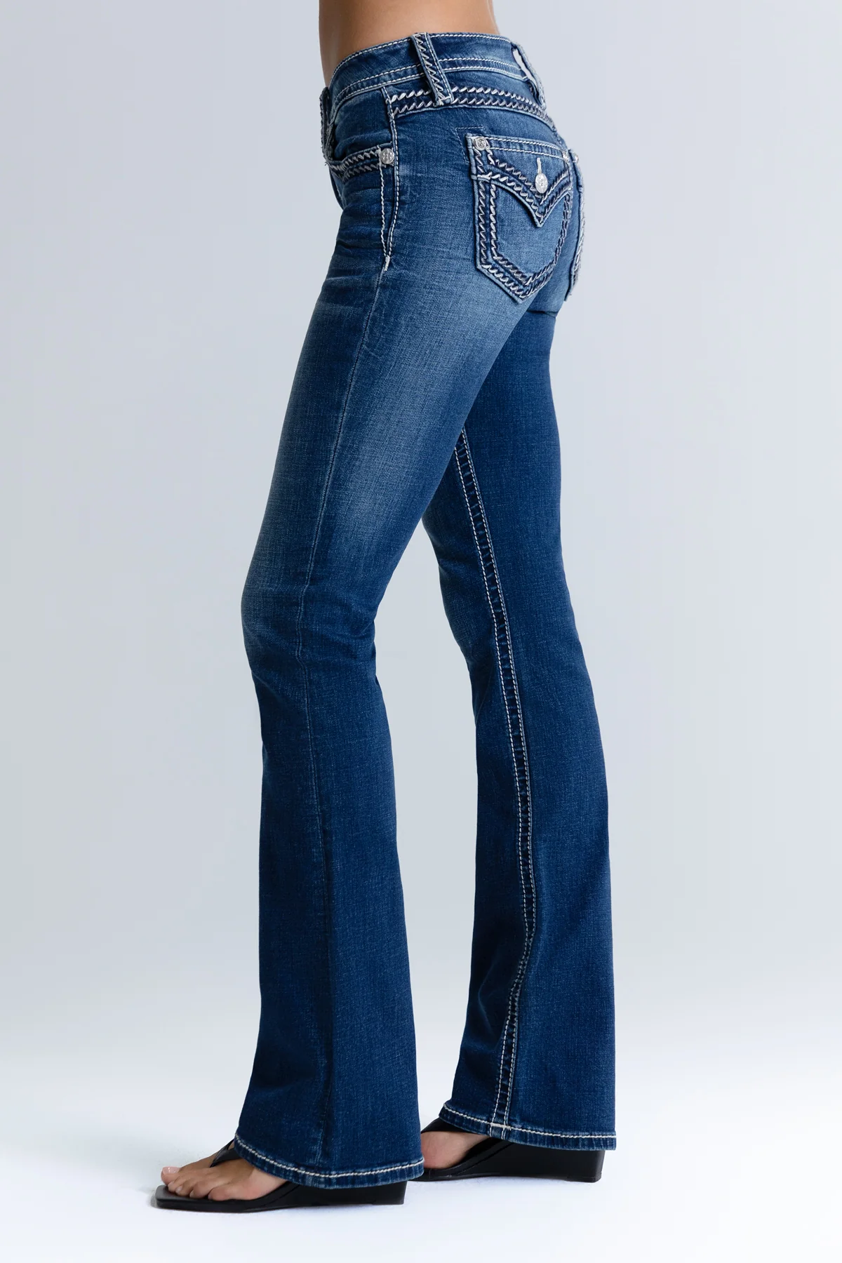 Caroline Stitched Bootcut Jeans - Image 3