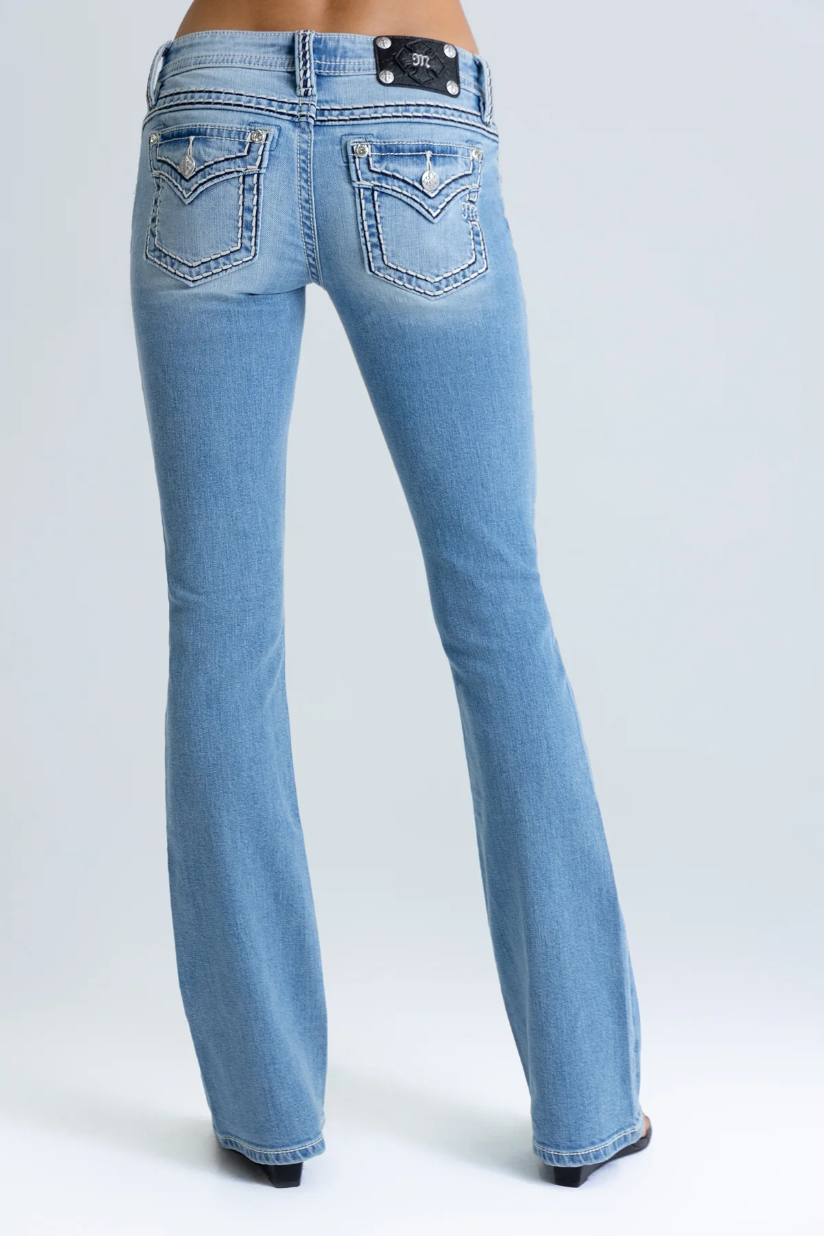 Cleo Stitched Low Rise Bootcut Jeans - Image 5