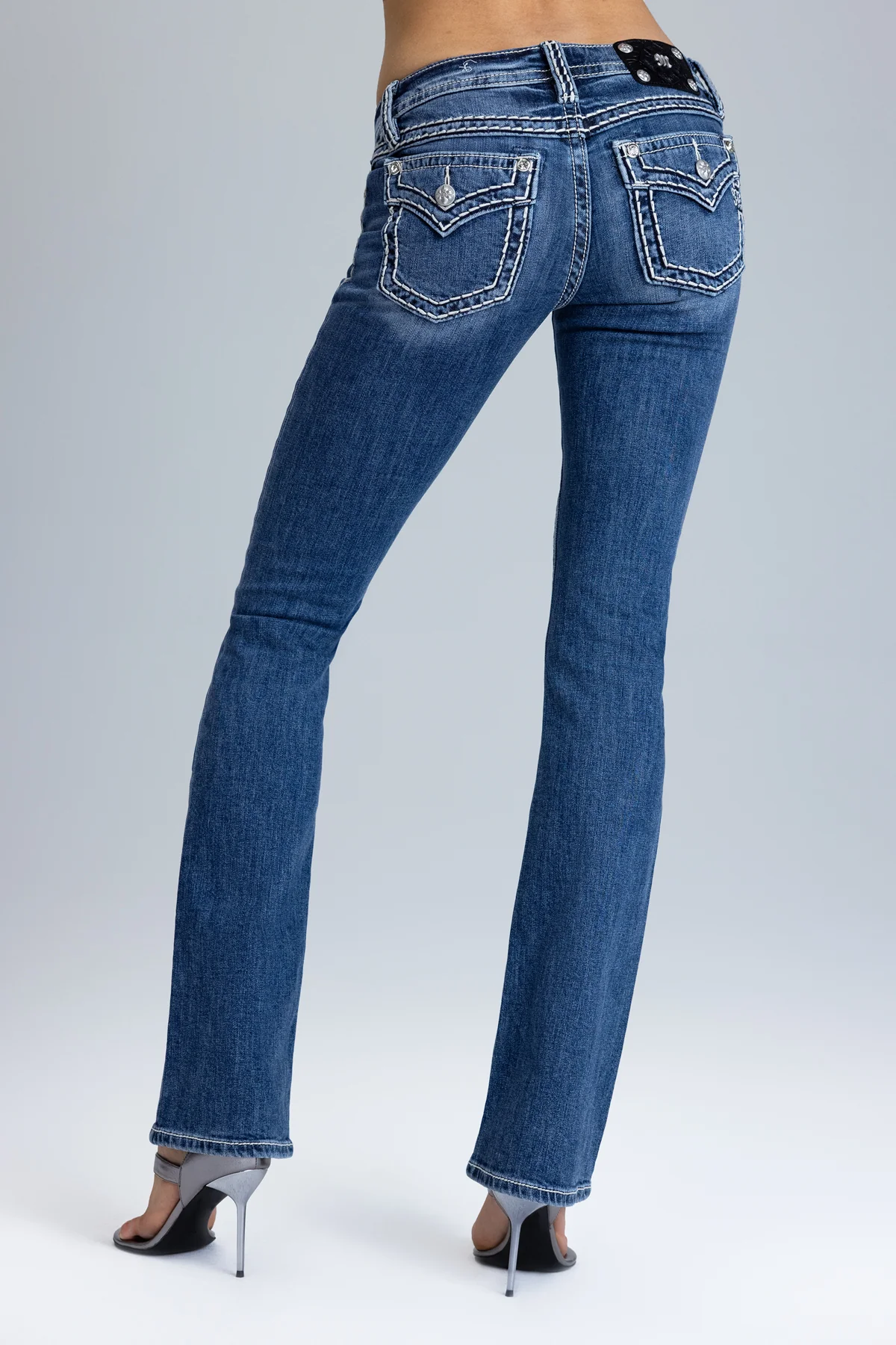 Cleo Stitched Low Rise Bootcut Jeans - Image 9