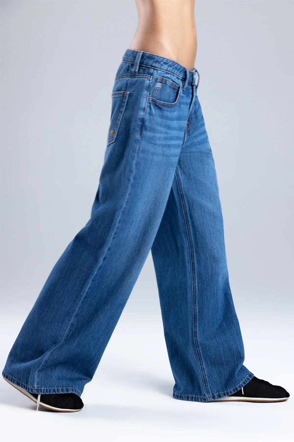 Dion Low Rise Palazzo Jeans - Image 5