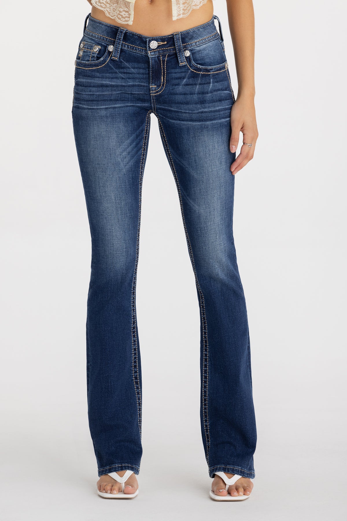 Erella Border Low Rise Bootcut Jeans - Image 5