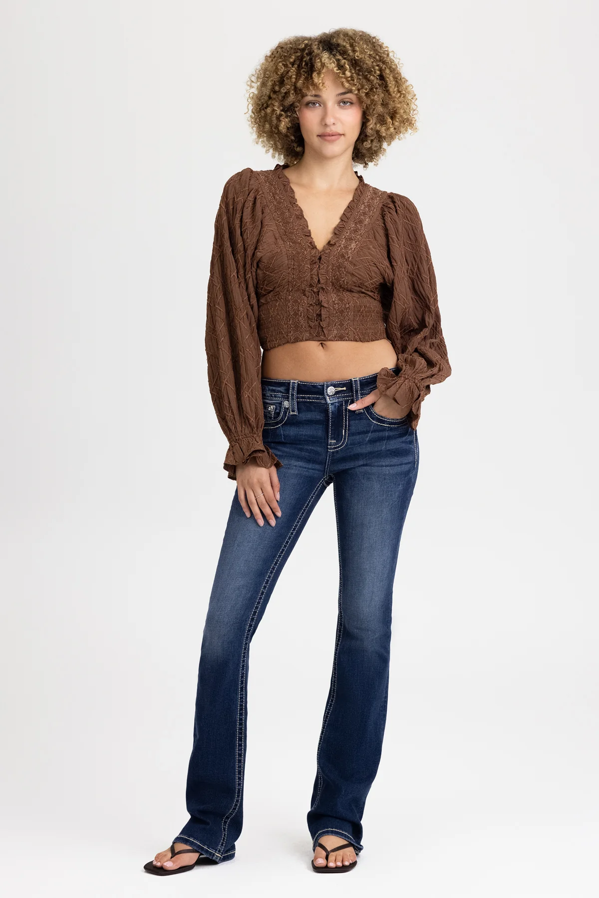 Erella Border Low Rise Bootcut Jeans - Image 6