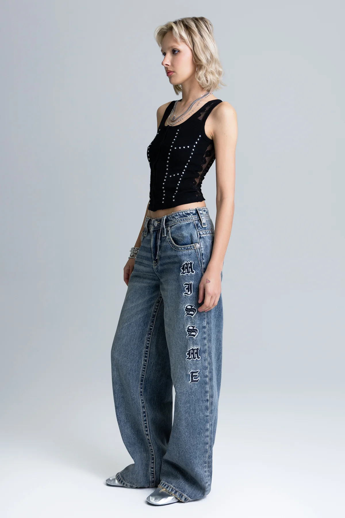 Flint Low Rise Baggy Jeans - Image 3