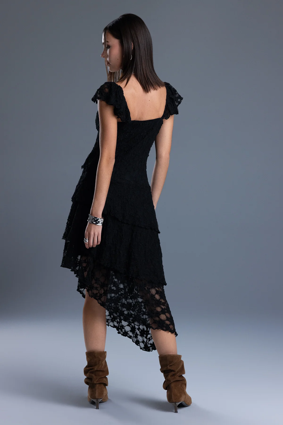 Lara Ruffled Midi Dress - Image 8