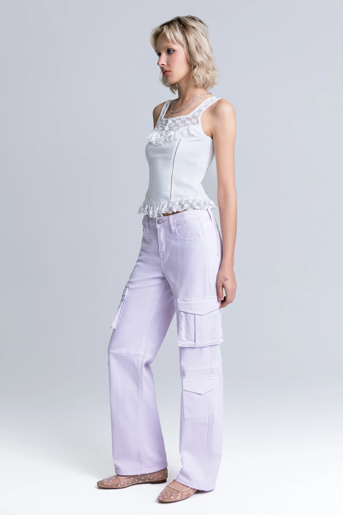 Lilac Cargo Wide Leg - Image 4
