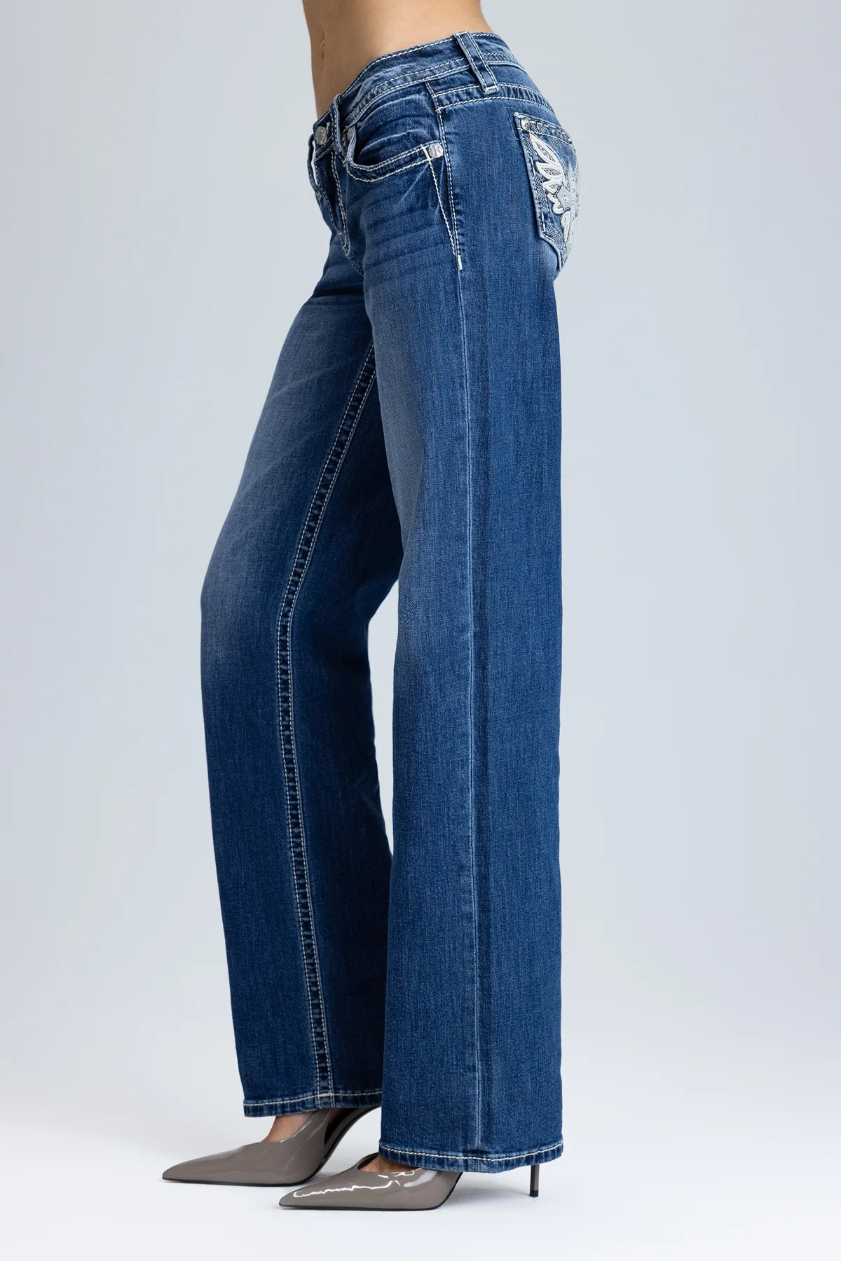 Malika Wing Cross Low Rise Slim Wide - Image 5