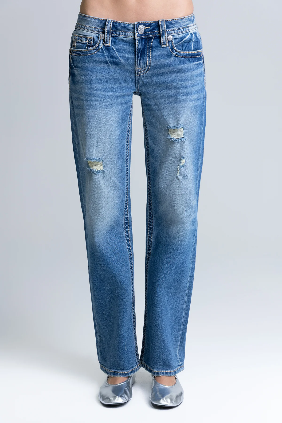 Mina M Low Rise Slim Wide