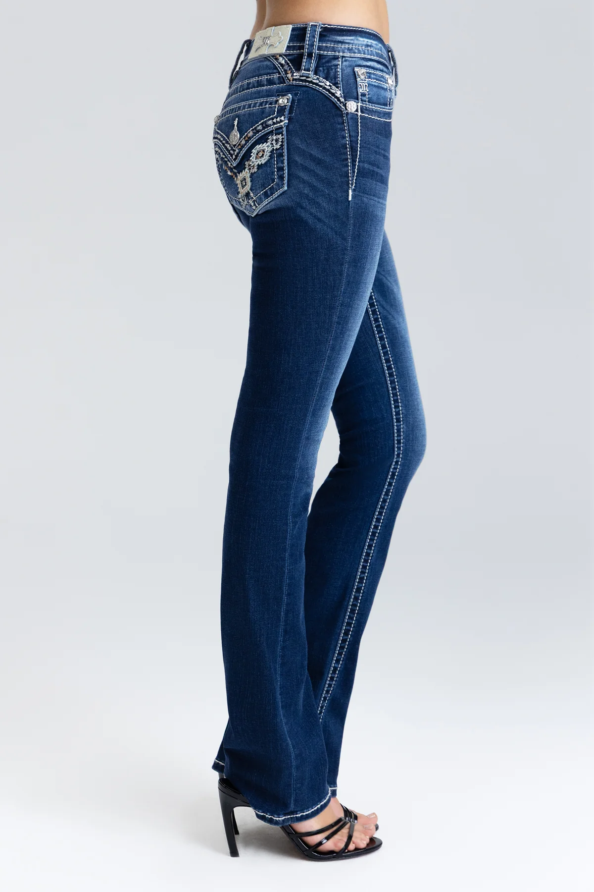 Nyah Cross Stitched Bootcut Jeans - Image 4