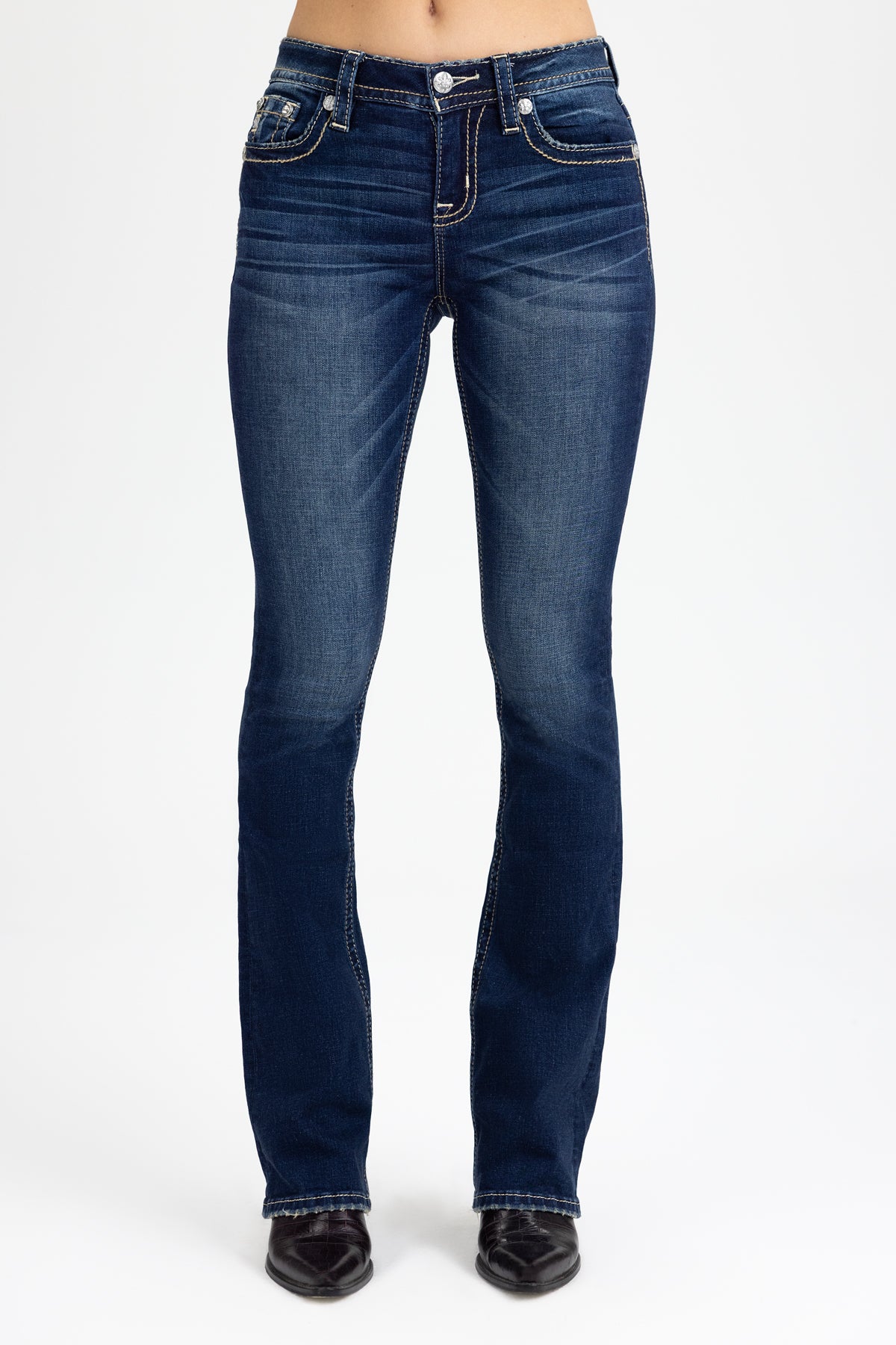 Raelyn Cross Bootcut Jeans - Image 3