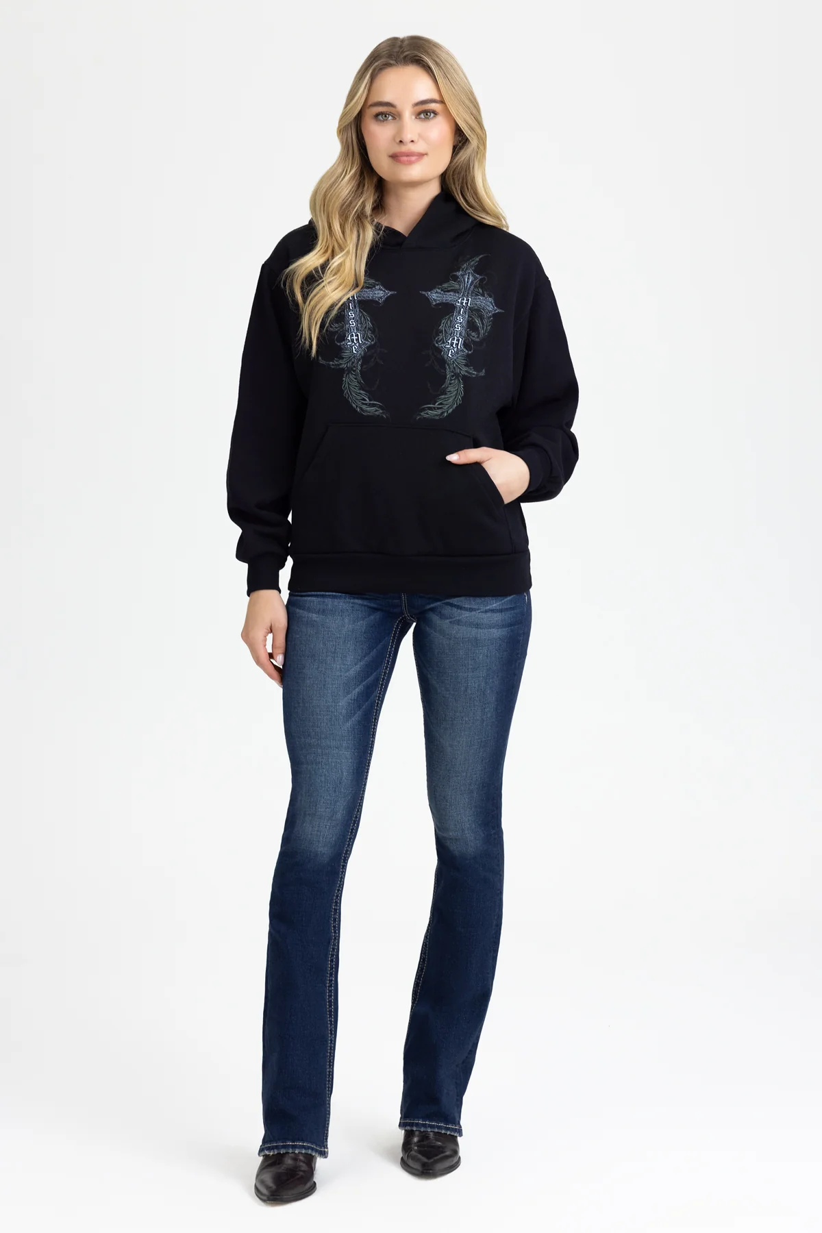 Raelyn Cross Bootcut Jeans - Image 6