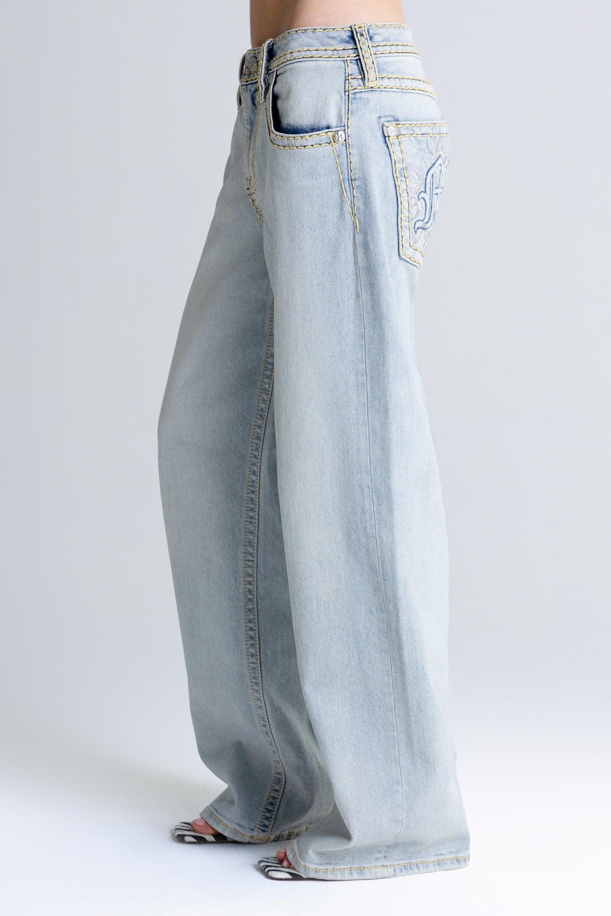 Siren Stitched Baggy Jeans - Image 4