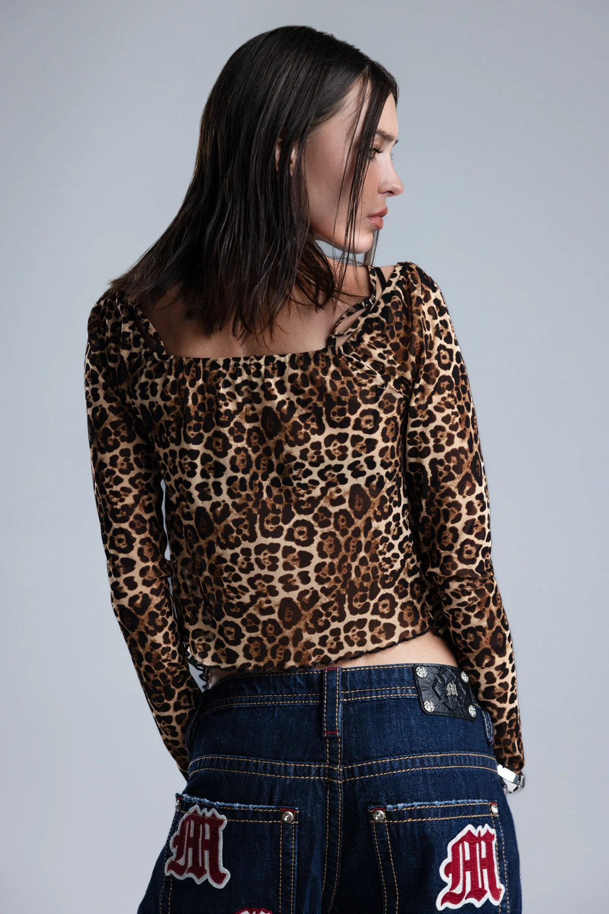 Yuki Leopard Ruffle Top - Image 2